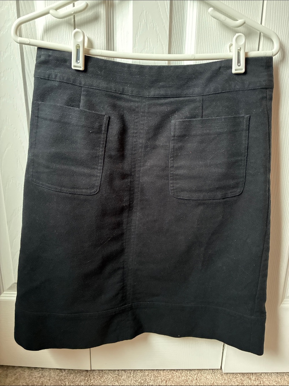 Boden Black Mini Skirt with Front Patch Pockets